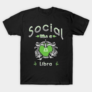 Zodiac attributes: Libra black T-Shirt